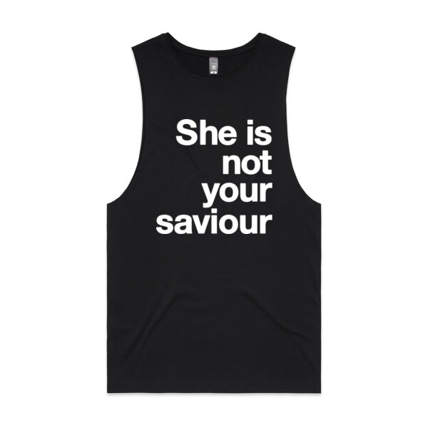 She is not your saviour - Mens Barnard Tank Thumbnail