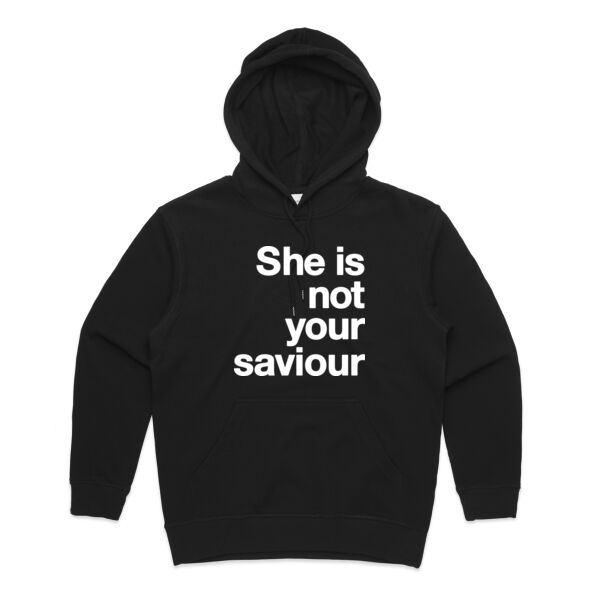 She is not your saviour - Womens Premium Hood Thumbnail