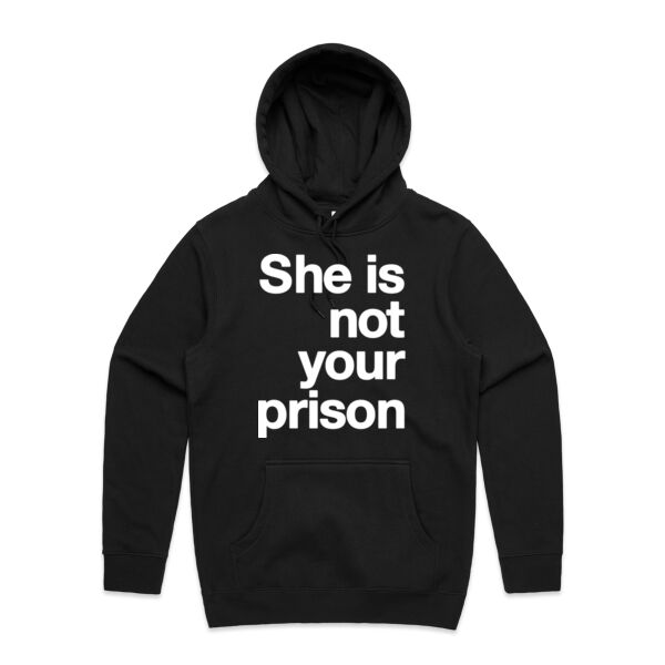 She is not your prison - Mens Stencil Hoodie Thumbnail