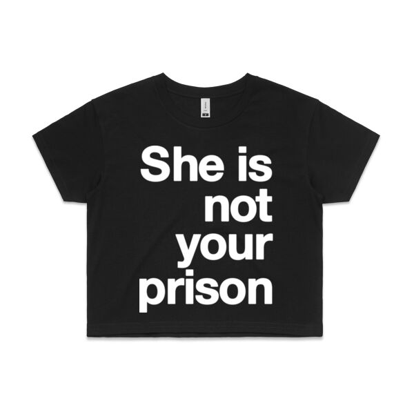 She is not your prison - Womens Crop Tee Thumbnail