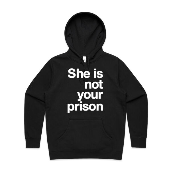 She is not your prison - Womens Stencil Hood Thumbnail