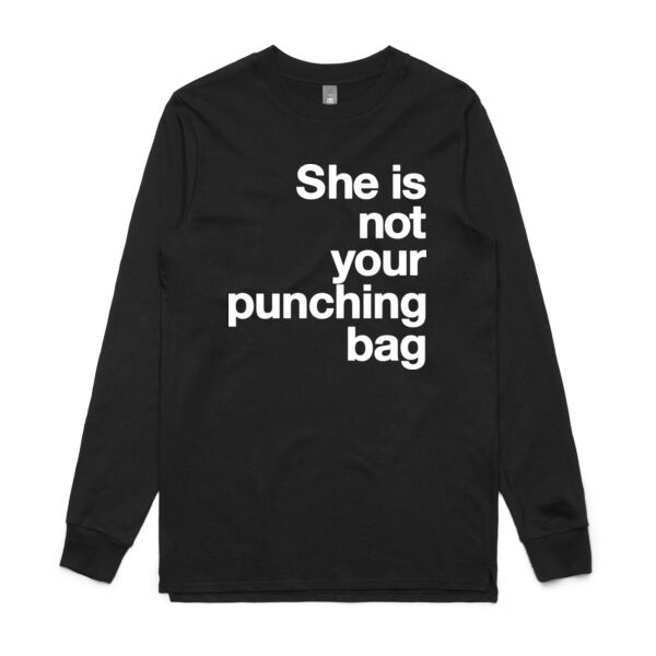 She is not your punching bag - Mens Base Longsleeve Tee Thumbnail