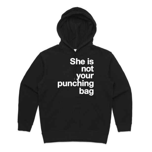 She is not your punching bag - Womens Premium Hood Thumbnail