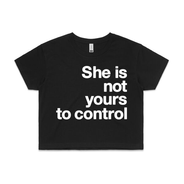 She is not yours to control - Womens Crop Tee Thumbnail