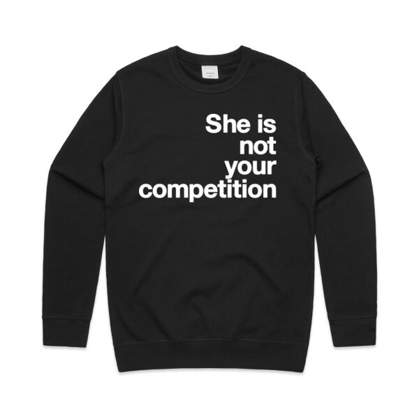 She is not your competition - Mens Premium Crew Thumbnail