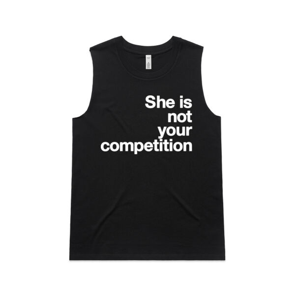 She is not your competition - Womens Upside Tank Thumbnail