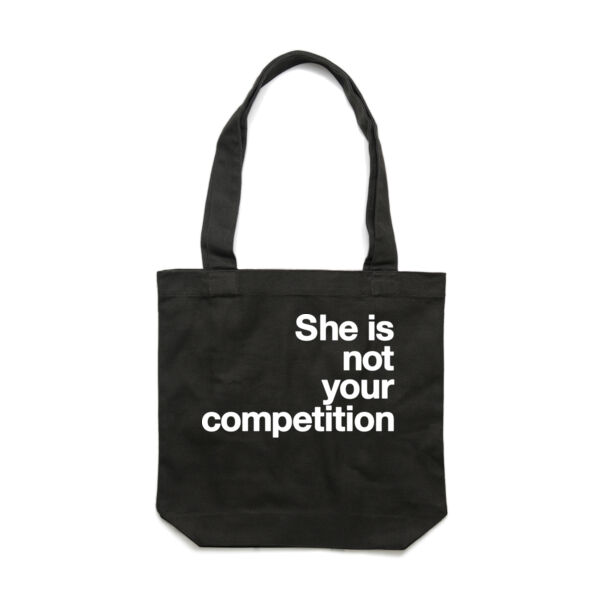 She is not your competition - Carrie Tote Bag  Thumbnail