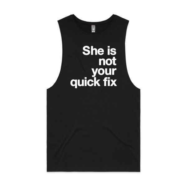 She is not your quick fix - Mens Barnard Tank Thumbnail