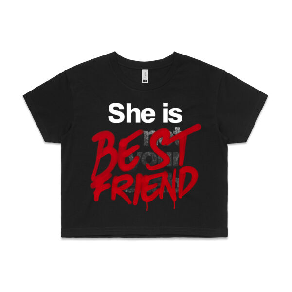 Best Friend - AS Colour Womens Crop Tee Thumbnail