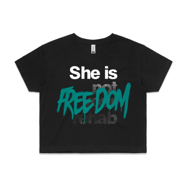 Freedom - AS Colour Womens Crop Tee Thumbnail