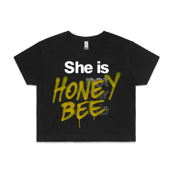 Honey Bee - AS Colour Womens Crop Tee Thumbnail