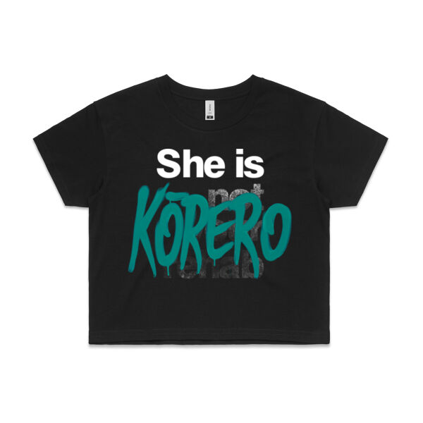Korero - AS Colour Womens Crop Tee Thumbnail