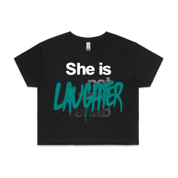 Laughter - AS Colour Womens Crop Tee Thumbnail