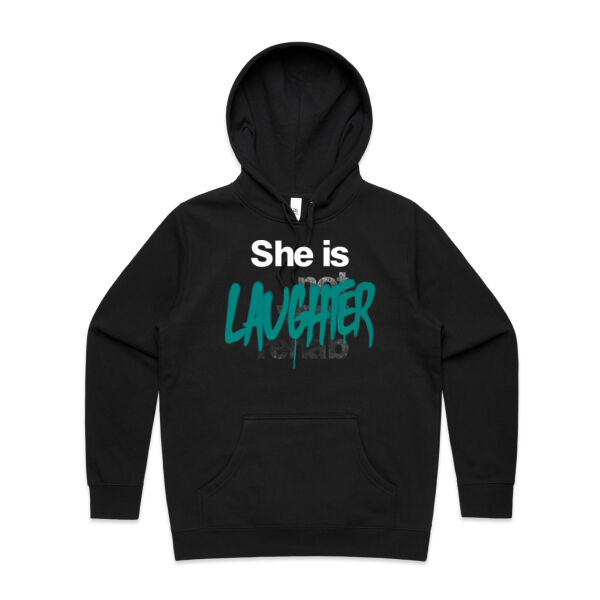 Laughter - AS Colour Womens Stencil Hood Thumbnail