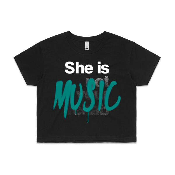 Music - AS Colour Womens Crop Tee Thumbnail