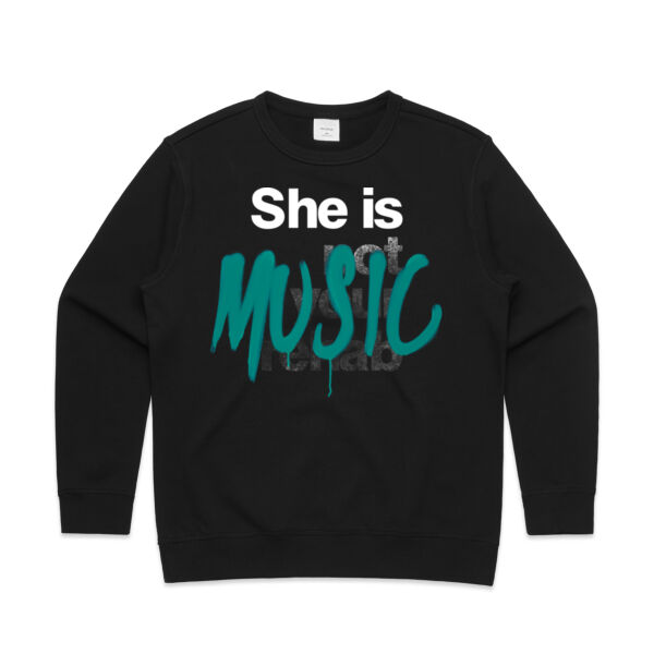 Music - AS Colour Womens Premium Crew Thumbnail