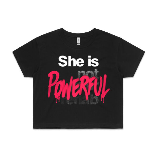 Powerful - AS Colour Womens Crop Tee Thumbnail