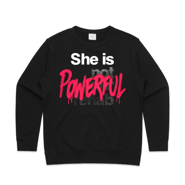 Powerful - AS Colour Womens Premium Crew Thumbnail