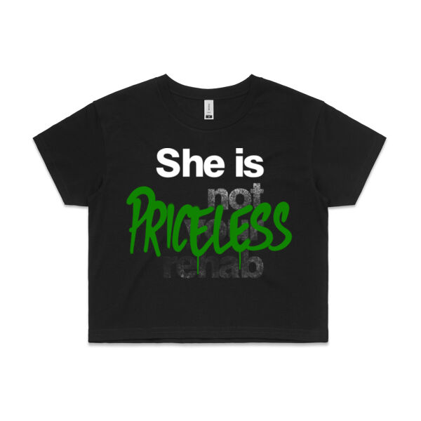 Priceless - AS Colour Womens Crop Tee Thumbnail