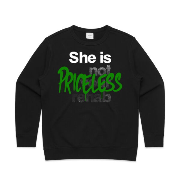 Priceless - AS Colour Womens Premium Crew Thumbnail