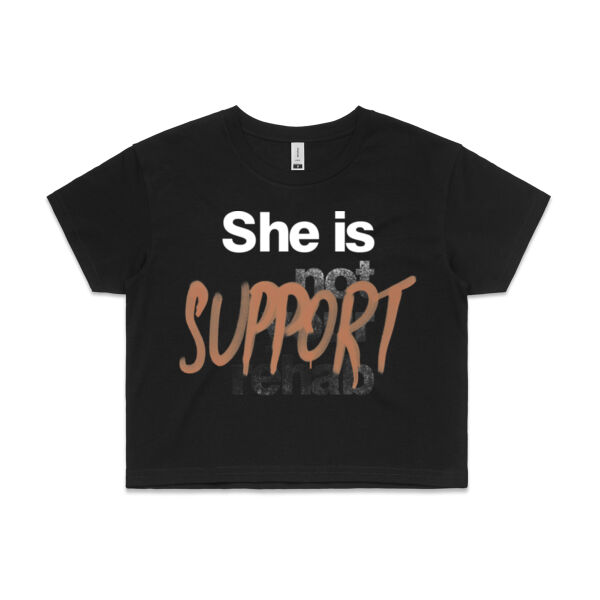 Support - Womens Crop Tee Thumbnail