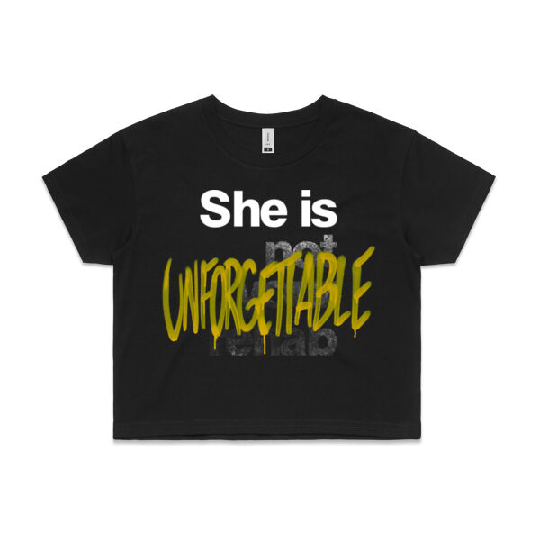 Unforgettable - AS Colour Womens Crop Tee Thumbnail