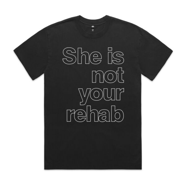 She is not your rehab outline - AS Colour Mens Heavy Faded Tee Thumbnail