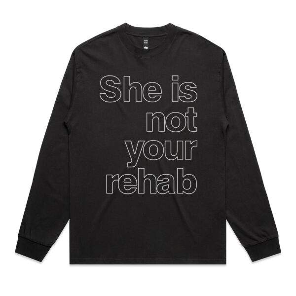 She is not your rehab outline - AS Colour Mens Heavy Faded Long Sleeved Tee Thumbnail