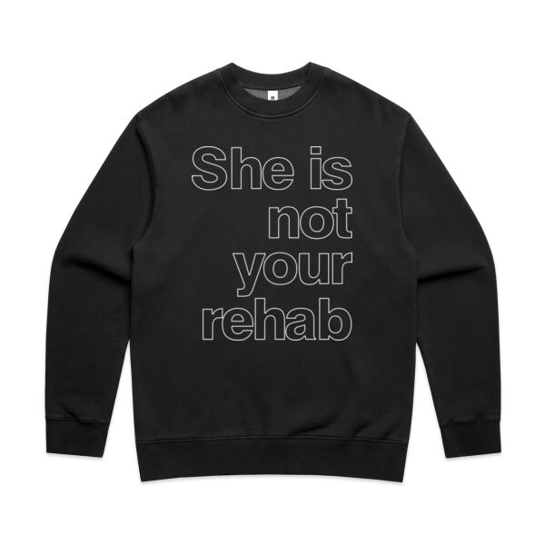 She is not your rehab outline - AS Colour Mens Faded Relax Crew Thumbnail
