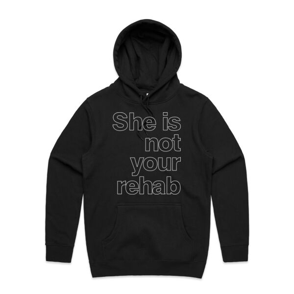 She is not your rehab outline - AS Colour Mens Organic Stencil Hoodie Thumbnail