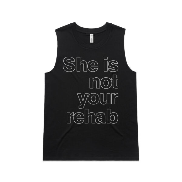She is not your rehab outline - AS Colour Womens Upside Tank Thumbnail