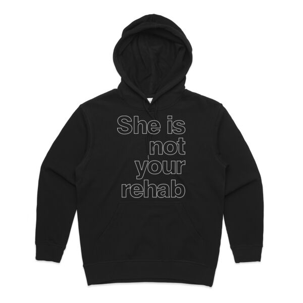 She is not your rehab outline - AS Colour Womens Premium Hood Thumbnail