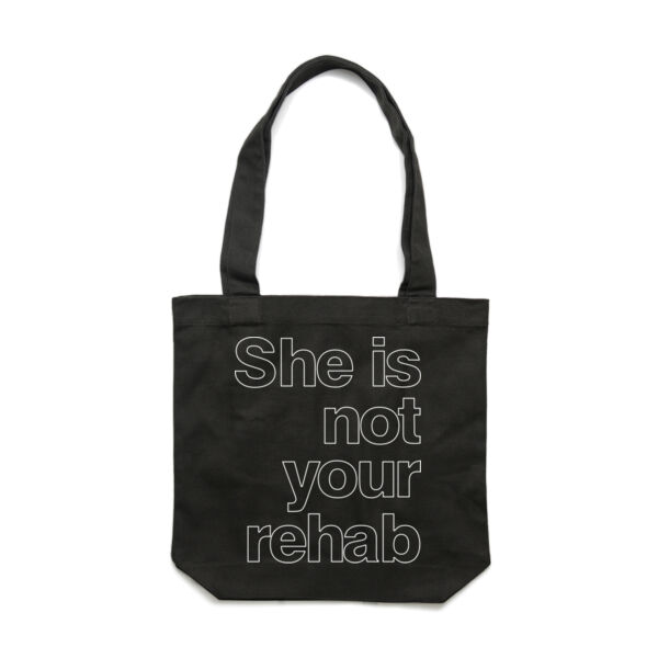 She is not your rehab outline - AS Colour Carrie Tote Bag  Thumbnail
