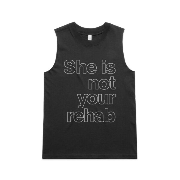 She is not your rehab outline - AS Colour Womens Heavy Faded Tank Thumbnail