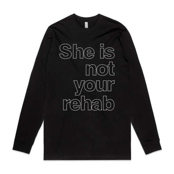 She is not your rehab outline - AS Colour Mens Staple Organic Longsleeve Tee Thumbnail