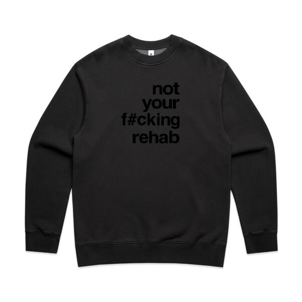 not your f#cking rehab - AS Colour Mens Faded Relax Crew Thumbnail
