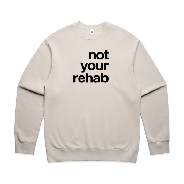 not your rehab  - AS Colour Mens Faded Relax Crew Thumbnail