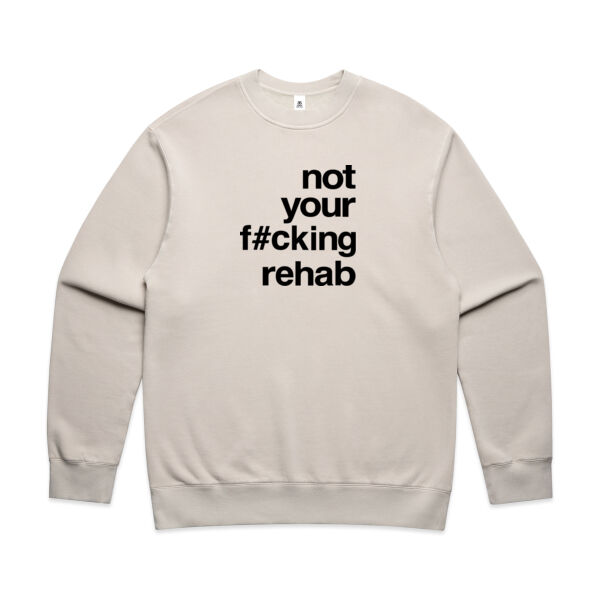 not your f#cking rehab - AS Colour Mens Faded Relax Crew Thumbnail