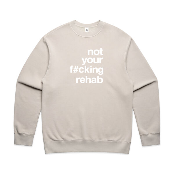not your f#cking rehab - AS Colour Mens Faded Relax Crew Thumbnail