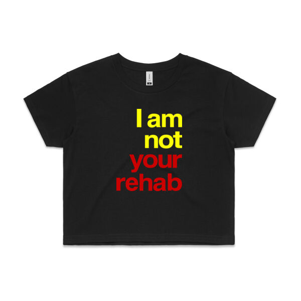 I am not your rehab - AS Colour Womens Crop Tee Thumbnail