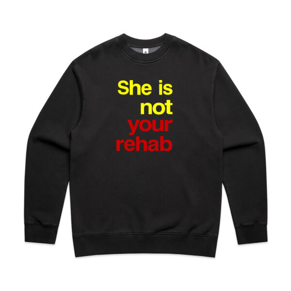 She is not your rehab - AS Colour Mens Faded Relax Crew Thumbnail