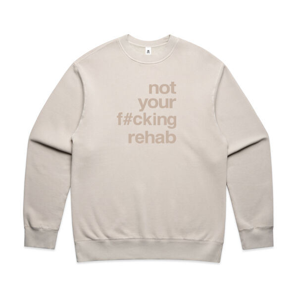 not your f#cking rehab - AS Colour Mens Faded Relax Crew Thumbnail