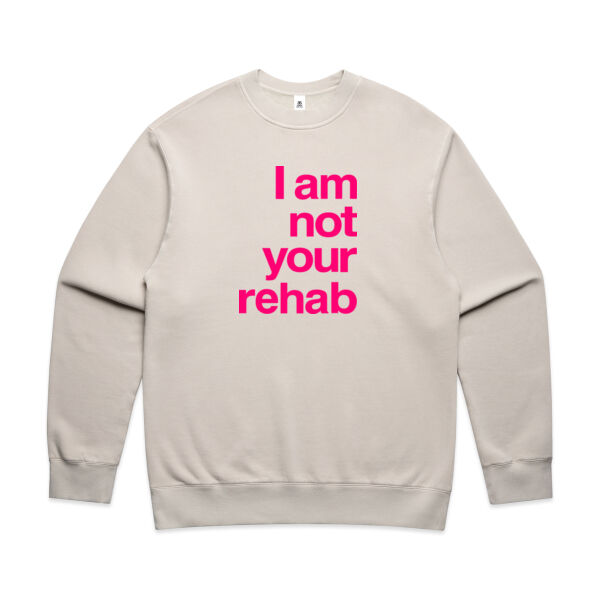 I am not your rehab - AS Colour Mens Faded Relax Crew Thumbnail
