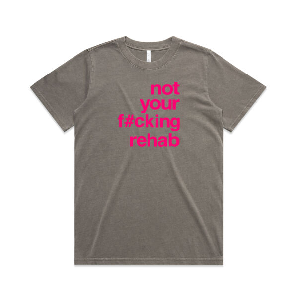 not your f#cking rehab - AS Colour Womens Heavy Faded Tee Thumbnail