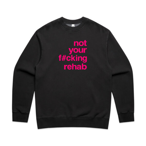 not your f#cking rehab - AS Colour Mens Faded Relax Crew Thumbnail